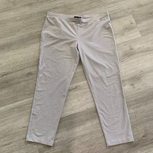 Eileen Fisher Cropped Trouser Pants Gray Large